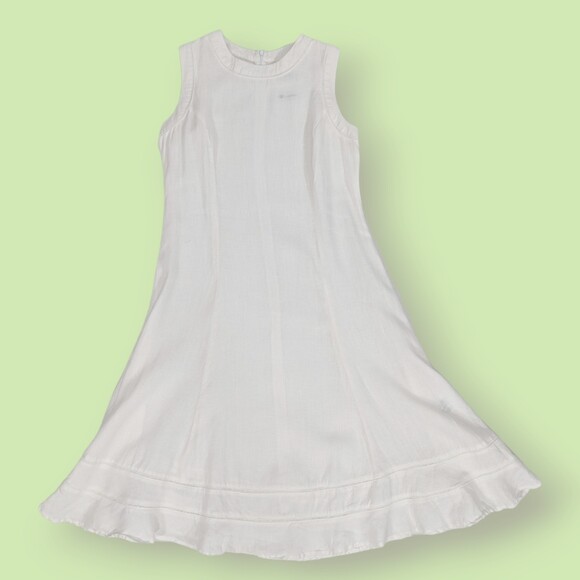 Malvin‎ Hamburg Germany I Love Linen White Linen Dress Size 8 100% Linen - Picture 3 of 6